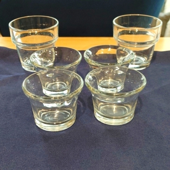Glass votives/water planters 3 sizes. Total of 7.  Some used, some like new. - Picture 8 of 11